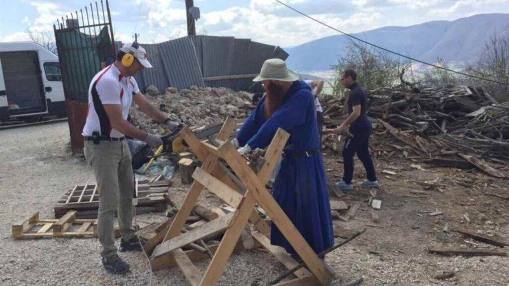 monaci norcia terremoto lavoro ricostruzione