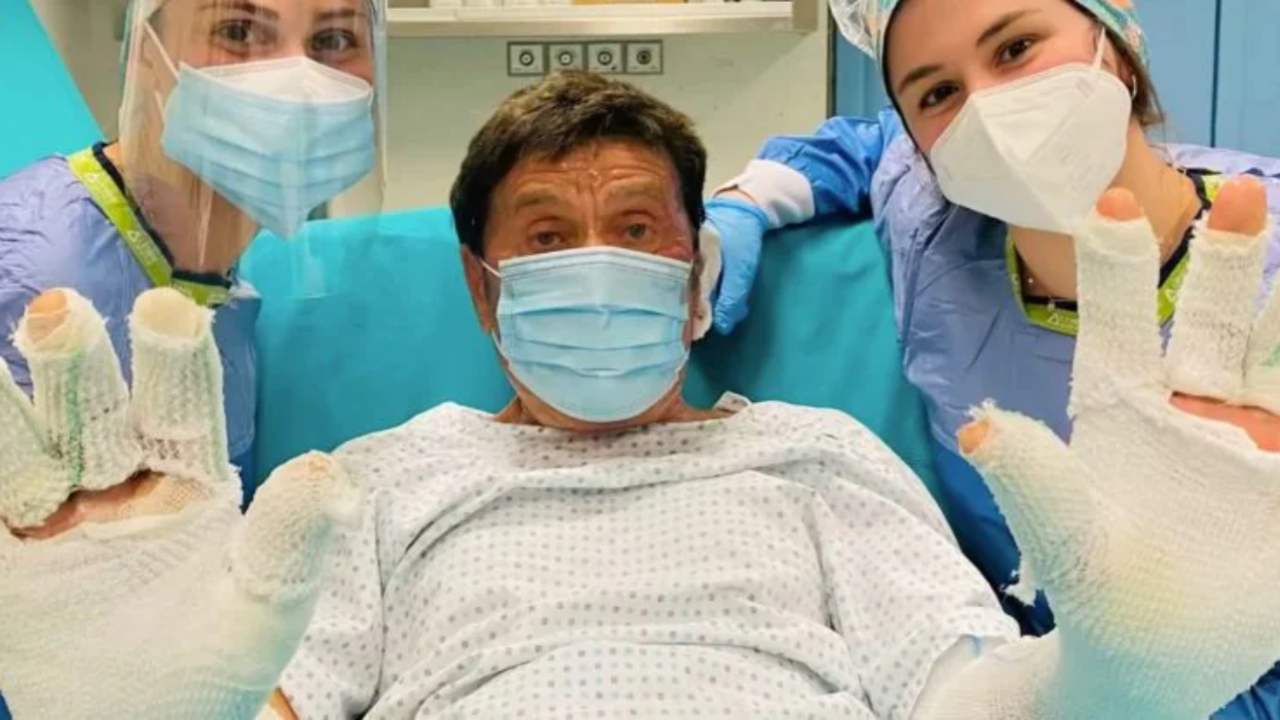 gianni morandi in ospedale