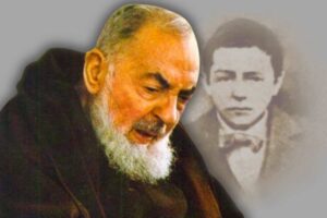 Padre Pio da adulto e da bambino