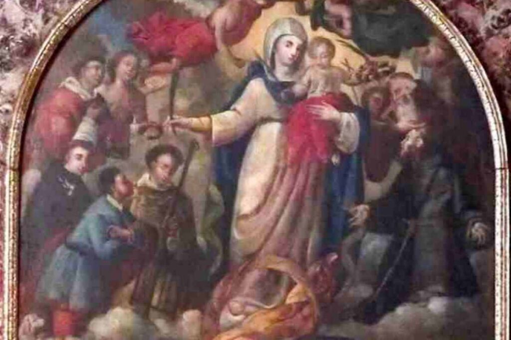 Quadro della Madonna della Vittoria con i santi intorno