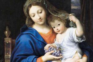 La Madonna con in braccio Gesù Bambino