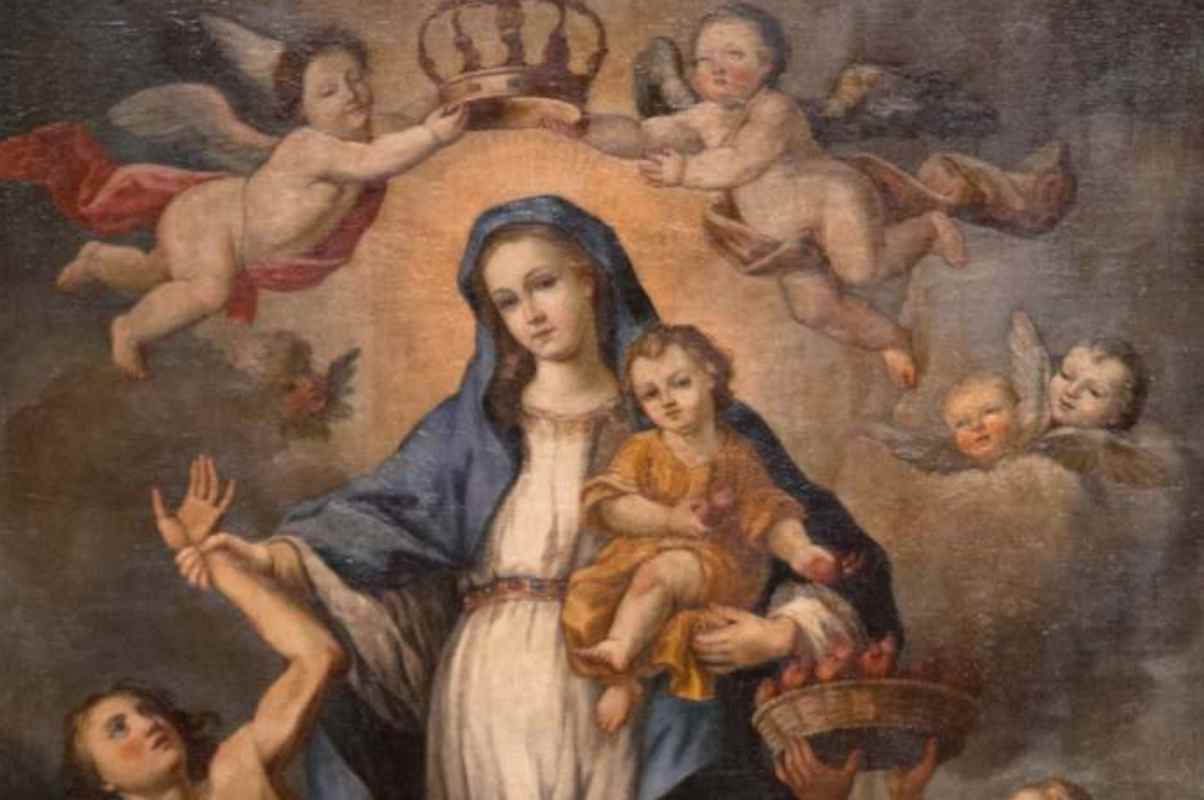 Quadro raffigurante la Madonna del Lume